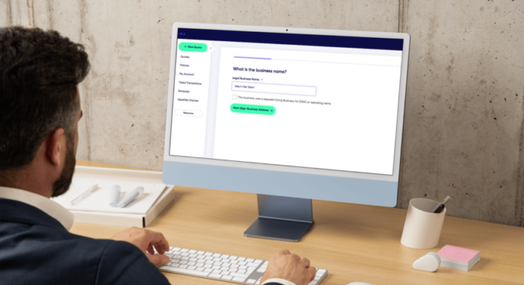Instant connectable small business insurance for agents